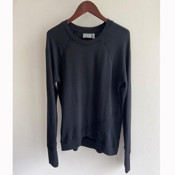 🆕 Athleta Women's Black Criss Cross Sweatshirt - Picture 4 of 11